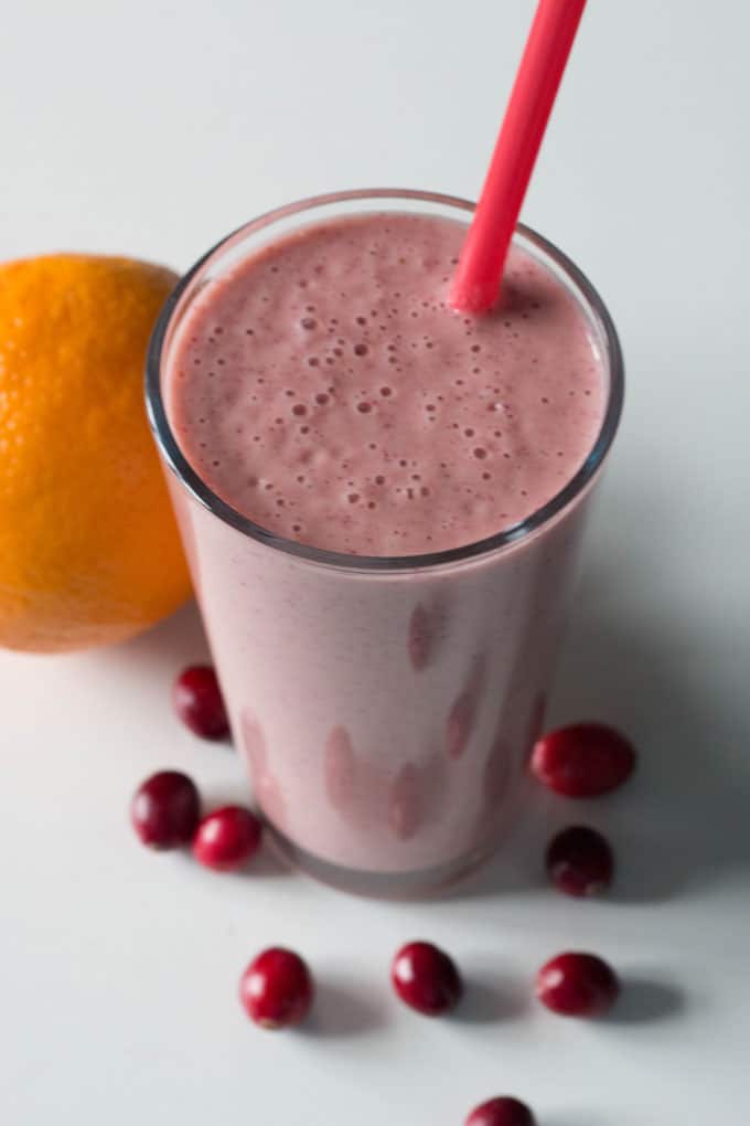 A cranberry orange smoothie is an easy and tasty way to start your day. Nutritious and delicious!
