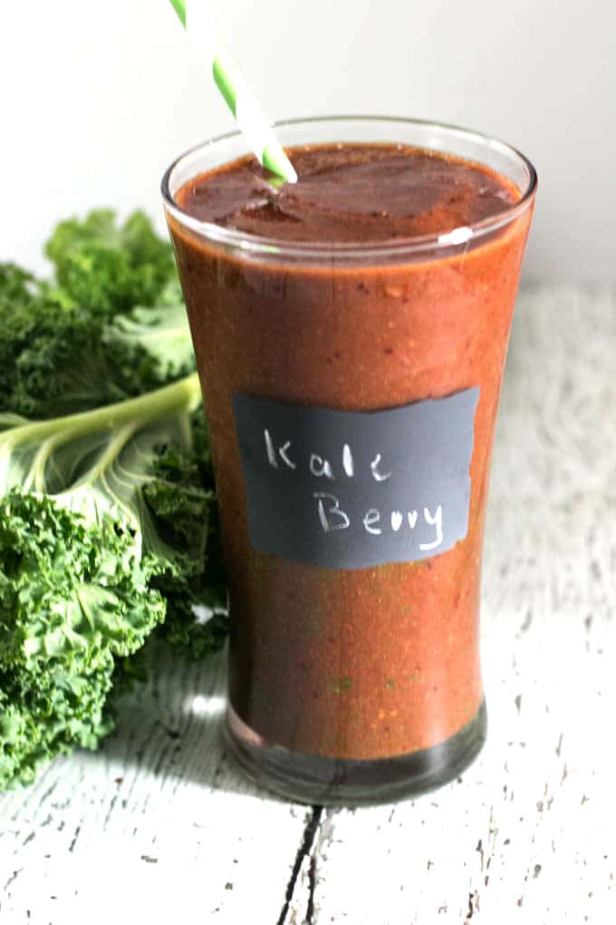 A Kale Berry Smoothie is a flavourful way to start your day: a little bit sweet, a little bit tart and all good.