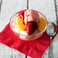 Vegan Strawberry Peach Ice Cream