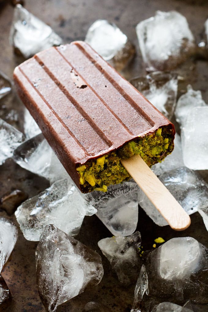 Chocolate Cherry Pistachio Paletas